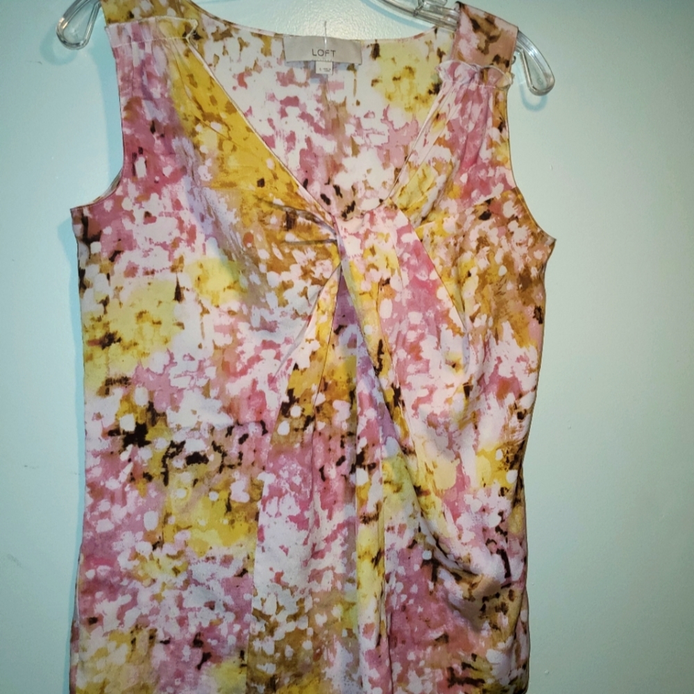 The Loft floral sheer Sleeveless Blouse